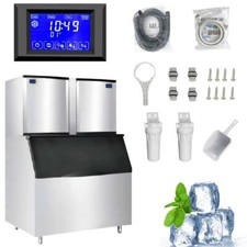 Máquina de gelo comercial industrial 2000 lb/24 H com lixeira de armazenamento vertical de 1003 lb comprar usado  Enviando para Brazil