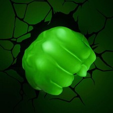 Marvel Avengers HULK Punho 3D Deco Parede LED Luz Noturna Sala de Arte Presente Brinquedo X mas comprar usado  Enviando para Brazil