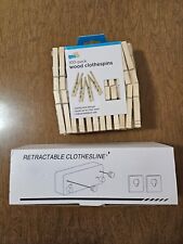 Dois varais retráteis com 100 pinos de roupas Amazon 100% doação comprar usado  Enviando para Brazil