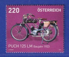 Usado, Österreich 2016 Sondermarke Leichtmotorrad Puch 125 LM Mi.-Nr. 3258 comprar usado  Enviando para Brazil