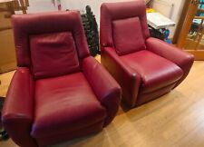 Natuzzi red leather for sale  LONDON