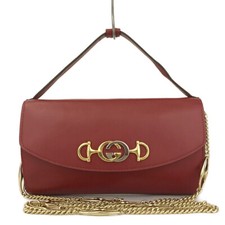Bolsa de mão GUCCI Zumi couro corrente bidirecional ombro vermelha/7BE1587 comprar usado  Enviando para Brazil