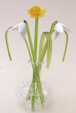 Glass snowdrops daffodil for sale  WARRINGTON