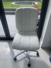 Cream leather desk for sale  WICKFORD