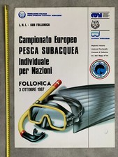 european underwater fishing championship Italy 1987 vintage poster comprar usado  Enviando para Brazil