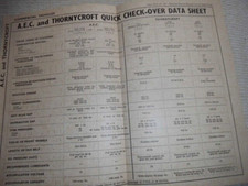 Aec thornycroft data for sale  DUNSTABLE