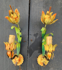 Pair vintage tole for sale  BRAINTREE