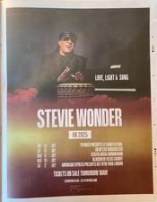 Stevie wonder live for sale  LONDON