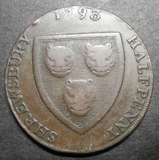 Halfpenny token 18th for sale  WORTHING