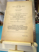 JJ Booth / 1944 Statement before National War Labor Board steel plant operations comprar usado  Enviando para Brazil