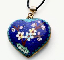 cloisonne large pendant heart for sale  Bronx