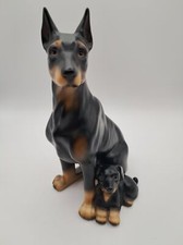 Estatueta vintage de cerâmica Doberman Pinscher and Puppy comprar usado  Enviando para Brazil
