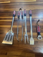 Ferramentas artesanais vintage 5 peças Conjunto de churrasqueira de aço inoxidável FEITO NOS EUA comprar usado  Enviando para Brazil