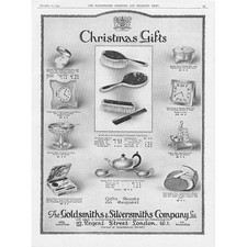 Presentes de Natal Goldsmiths and Silversmiths Company - Anúncio vintage 1925, usado comprar usado Presentes de Natal Goldsmiths and Silversmiths Company - Anúncio vintage 1925, usado comprar usado  Enviando para Brazil