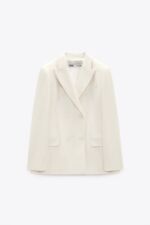 Blazer zara blanc d'occasion  Saint-Genis-Laval