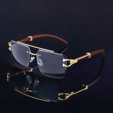 Óculos de sol piloto quadrado moda masculino feminino luxo sem aro óculos tons hip hop comprar usado  Enviando para Brazil