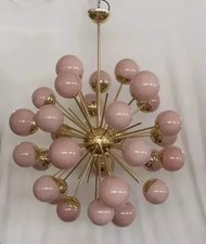 1950 cúpula de vidro latão meados do século italiano Stilnov Kalmar lustre luminária comprar usado  Enviando para Brazil