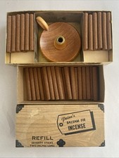 Incienso y quemador Paine's - 48 palos de abeto bálsamo y soporte para taza de té de madera segunda mano  Embacar hacia Mexico