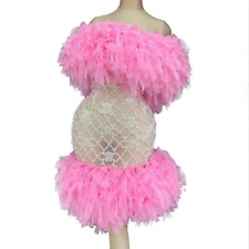 Bonitos vestidos de festa de malha tutu vestido de baile roupas de vestido de tule transparente sem alças comprar usado  Enviando para Brazil