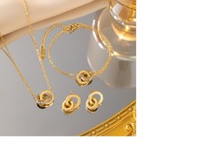 Plated necklace earring for sale  LONDON