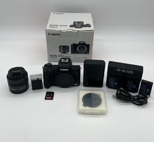Canon M50 Mark II – Estado perfeito, lente 15-45mm, 256GB SD, extras, caixa, testada comprar usado  Enviando para Brazil