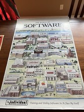 Vintage Raro 1987 Cartaz de Software de Computador Apple IBM Software Individual Inc. comprar usado  Enviando para Brazil