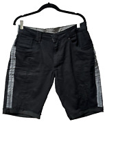 Pit Bull Womens Black Distress Bermuda Cotton Blend  Denim Shorts 32 comprar usado  Enviando para Brazil