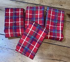 4 toalhas de mão xadrez tartan Ralph Lauren 16,5” X 28,5”, usado comprar usado  Enviando para Brazil