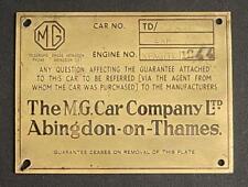 Car chassis plate for sale  UK