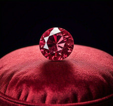 Corte redondo 4 quilates cor vermelha natural VVS1 vintage cultivado em laboratório com certificação de diamante CVD comprar usado  Enviando para Brazil