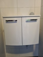 Badezimmerschrank weiß hochgl gebraucht kaufen  Magdeburg