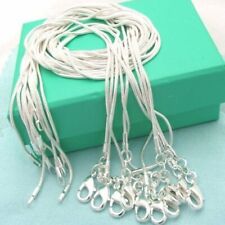 Juego de 5 piezas de collar de cadena de plata 925 maciza al por mayor de 16-24" para mujer segunda mano  Embacar hacia Mexico