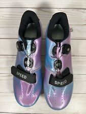 Sapatos de ciclismo SPEED iridescente tamanho 41 azul roxo masculino mostrador 7.5 aperto NOVO, usado comprar usado  Enviando para Brazil