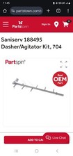 Saniserve dasher part for sale  Carrollton