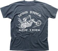 Camiseta Loud Pipes Save Lives motociclista helicóptero carvão OZ9132 comprar usado  Enviando para Brazil