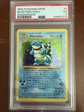 1999 Gra Pokemon Blastoise Holo #2 Shadowless Psa 5 Ex na sprzedaż  Wysyłka do Poland