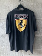Polo masculino Ferrari preto tamanho 2XL corte mangas bordadas costuradas  comprar usado  Enviando para Brazil