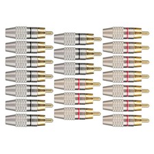 Adaptador de áudio RCA macho plugue ouro sem solda alto-falante com instalação sem solda, usado comprar usado  Enviando para Brazil