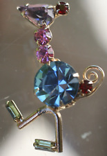 Usado, vintage :*PINO FIGURATIVO DE PÁSSARO/ANIMAL DE CAMINHADA DE STRASS COM UMA VARIEDADE DE CORES*: comprar usado  Enviando para Brazil
