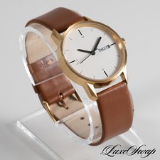 NOVO NA CAIXA #1 MASCULINO Sininho 34mm pulseira de bagagem tom ouro amarelo relógio suíço Ronda #5, usado comprar usado  Enviando para Brazil