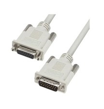 Cabo D-Sub moldado premium L-Com CS2N15MF-15 DB15 macho/fêmea 15 pés comprar usado  Enviando para Brazil
