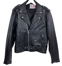 Vtg black leather for sale  Virginia Beach