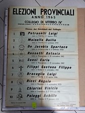 Manifesto politica 1965 usato  Viterbo