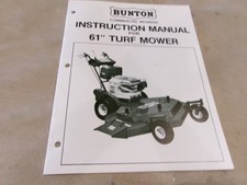 Bunton instruction manual for sale  Jasper