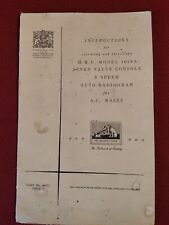 Hmv model 1619a for sale  WINCANTON