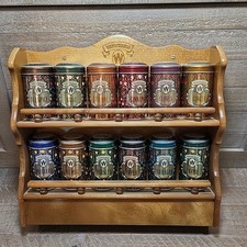 Antigo 1987 Watkins Spice Rack 12 colecionadores latas de especiarias várias cores prontas para pendurar, usado comprar usado  Enviando para Brazil