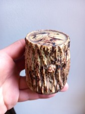 Cofrinho tronco de árvore vintage faiança barbotine Ardus século XX falso bois comprar usado  Enviando para Brazil