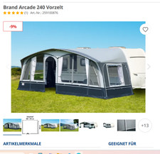 Wohnwagenvorzelt brand arcade gebraucht kaufen  Pörnbach