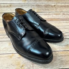 Używany, Allen Edmonds Męskie czarne skórzane buty Cap Toe Perforowane buty Oxford 15D Classic na sprzedaż  Wysyłka do Poland
