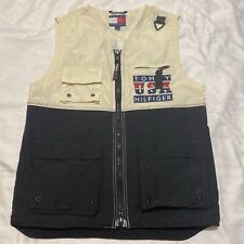 Colete de Vela Masculino Vintage Tommy Hilfiger EUA Tamanho Médio Nylon Preto Marfim Exterior comprar usado  Enviando para Brazil